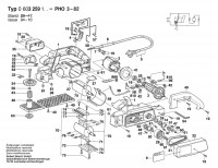 Bosch 0 603 259 103 Pho 3-82 Combi Planer P 220 V / Eu Spare Parts